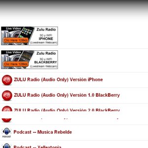 Zulu Radio for blackberry