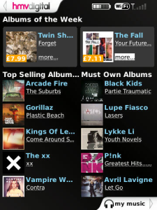 hmvdigital.com music store for blackberry