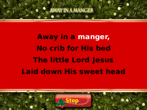 Xmas Carol: Away in a Manger for blackberry