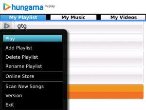 Hungama MyPlay for blackberry