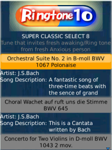 Ringtone10SUPER CLASSIC SELECT 8 for blackberry