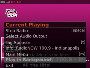 RadioNOW 100.9 Indianapolis for blackberry