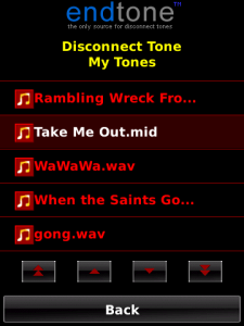 Endtone Disconnect Tone for blackberry