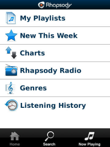 Rhapsody for blackberry