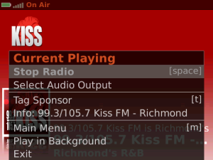 99.3 - 105.7 Kiss FM Richmond for blackberry