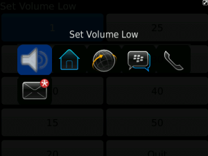 Set Volume Low for blackberry