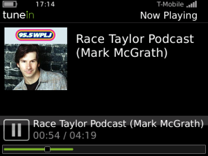 TuneIn Radio for blackberry