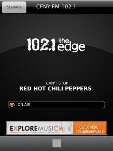 Corus Radio for blackberry