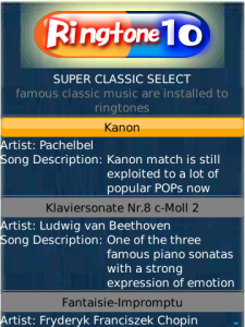 RINGTONE10SUPER CLASSIC SELECT