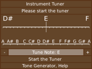 Mobile Chromatic Instrument Tuner For Guitar