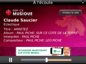 La radio de Radio Canada for blackberry