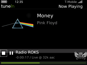 TuneIn Radio Pro for blackberry