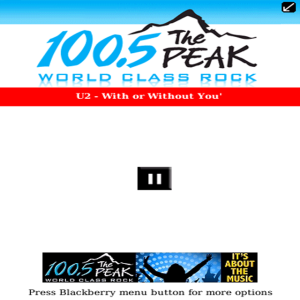 100.5 The PEAK for blackberry
