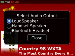 Country 98 WXTA for blackberry