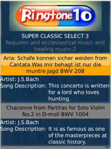 Ringtone10SUPER CLASSIC SELECT 3 for blackberry