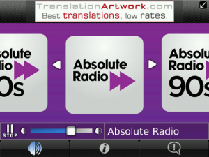 Absolute Radio for blackberry