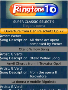 Ringtone10SUPER CLASSIC SELECT 9 for blackberry