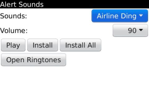 AlertSounds Bell and Horn Alerts for SMS EMail Ringtones and Others for blackberry