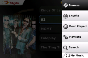 7digital Music Store for blackberry