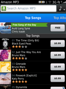 Amazon MP3 for blackberry