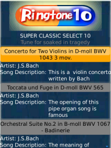 Ringtone10SUPER CLASSIC SELECT 10 for blackberry