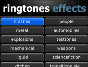 Ringtones Effects for blackberry