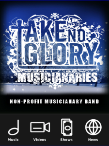 Take No Glory MUSICIANARIES Non-Profit Musicianary Band for blackberry