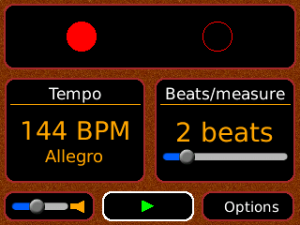 TempoBeat metronome for blackberry