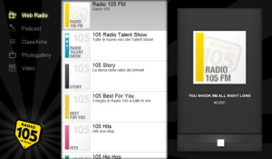 Radio 105 XL for blackberry