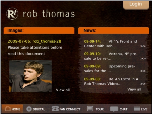 Rob Thomas On The BlackBerry for blackberry