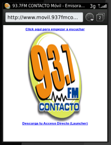 93.7 FM CONTACTO for blackberry
