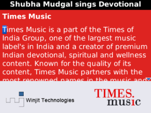 Shubha Mudgal sings devotional for blackberry