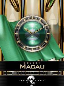 MACAU fascinating clock GOLD