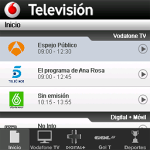 Televisión for blackberry Screenshot
