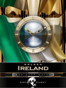 IRELAND fascinating clock GOLD
