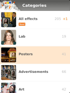PhotoFunia for blackberry Screenshot
