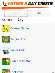 Fathers Day Greets for blackberry Screenshot