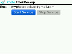 Photo Email Backup for blackberry Screenshot