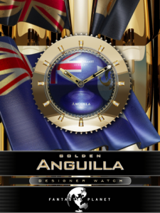 ANGUILLA fascinating clock GOLD