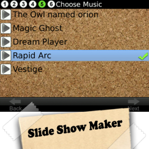 Slide Show Maker for blackberry Screenshot