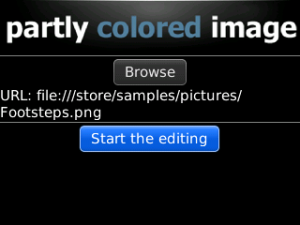 Partly Colored Image for blackberry Screenshot