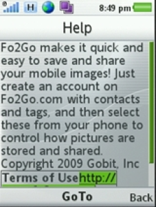 fo2go for blackberry Screenshot