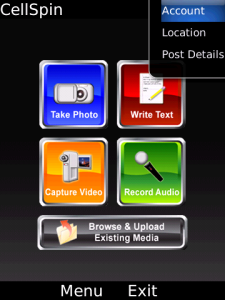 CellSpin Touch for blackberry Screenshot