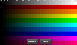 HDTV Calibrator for blackberry Screenshot