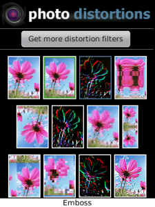 Photo Distortions for blackberry Screenshot