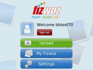 fizwoz for blackberry Screenshot