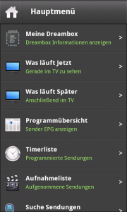DAC-Dreambox Air Control for blackberry Screenshot