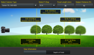 Focal Range Calculator for blackberry Screenshot