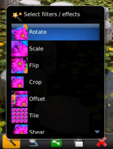 A+ Picture Effects and Photo Editor for blackberry Screenshot