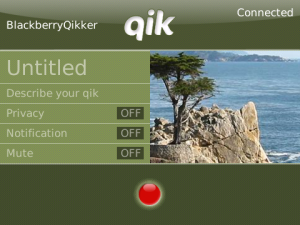 Qik Live Video Streaming for blackberry Screenshot